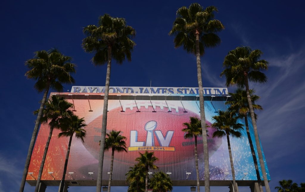 Super Bowl Football Sign